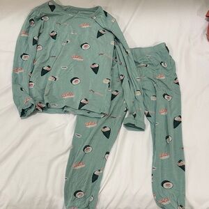 Kyte BABY Sushi Print Pajama Set - Teal